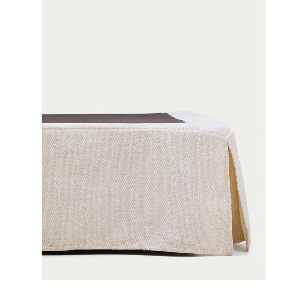 Bílá čalouněná jednolůžková postel bez čela 90x200 cm Jaira – Kave Home-image-4