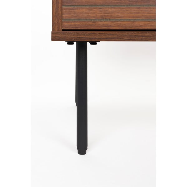 Hnědá skříňka v dekoru ořechu 80x130x40 cm Stripes – White Label-image-4