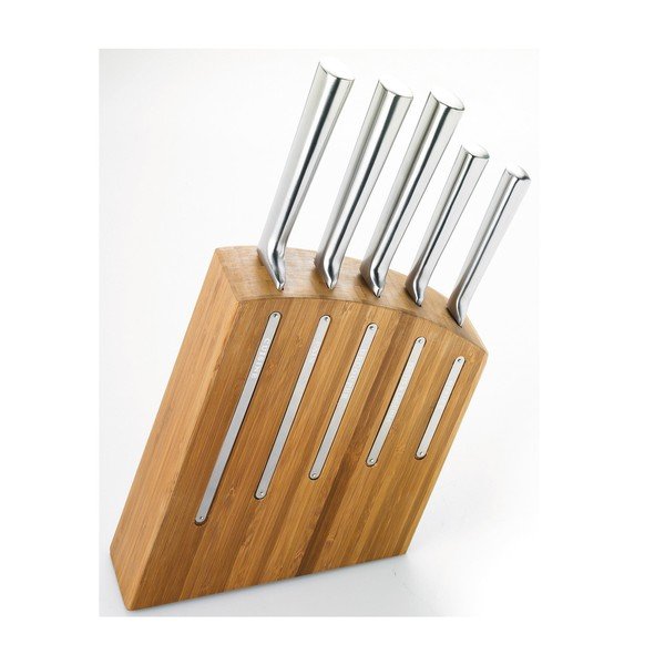 Sada 5 nožů a stojanu z bambusového dřeva Jean Dubost-image-1