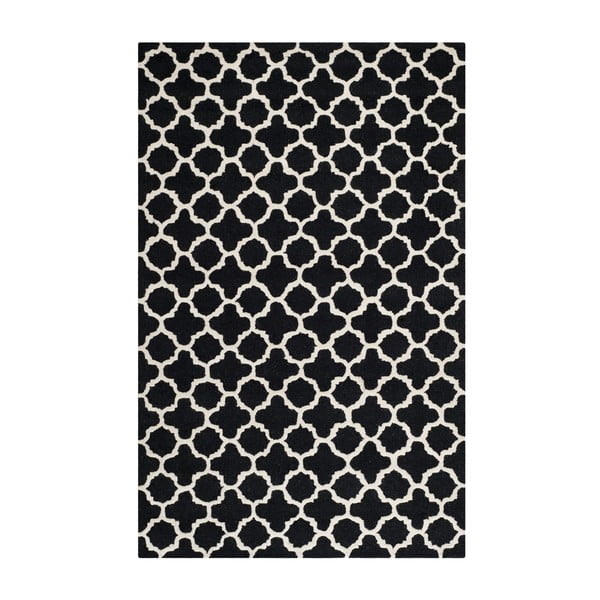 Vlněný koberec Safavieh Bessa, 152x243 cm, černý