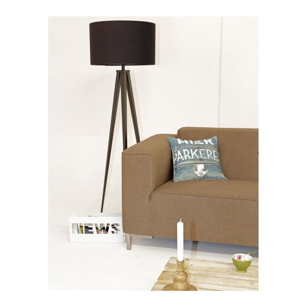 Černá lampa s dřevěnými nohami Zuiver Tripod Wood-image-1