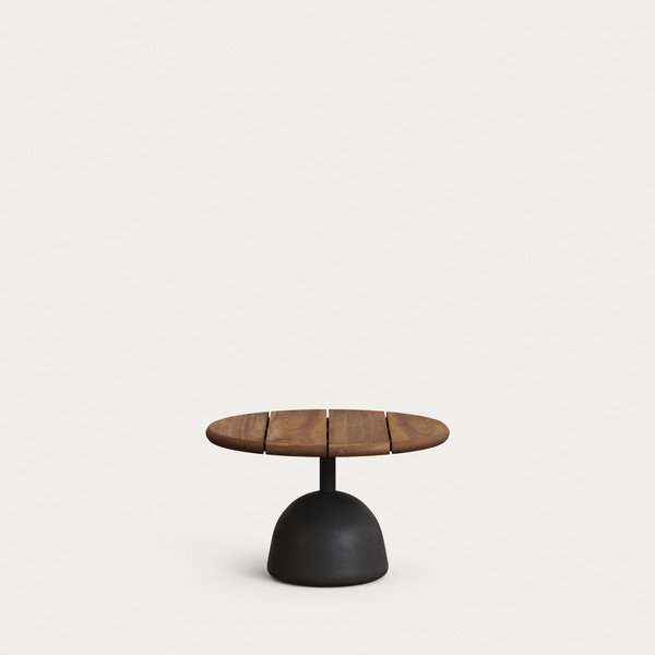 Kulatý zahradní konferenční stolek s deskou z akácie ø 55 cm Saura – Kave Home-image-1