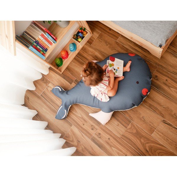 Šedý dětský sedací vak Whale – The Wild Hug-image-3