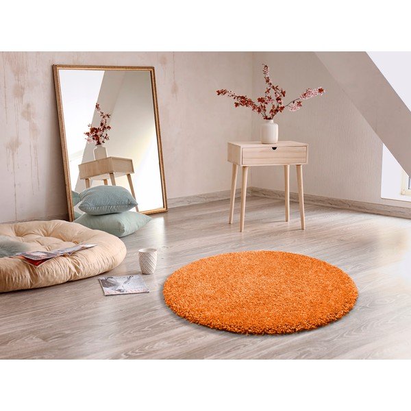Oranžový koberec Universal Aqua Liso, ø 80 cm-image-1