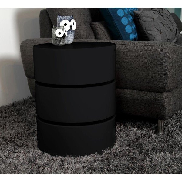 Černý skládací konferenční stůl Actona Pop, ⌀ 40 cm-image-1