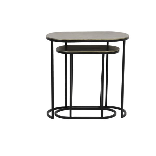 Kovové odkládací stolky v sadě 2 ks 26x53 cm Bocov – Light & Living-image-2