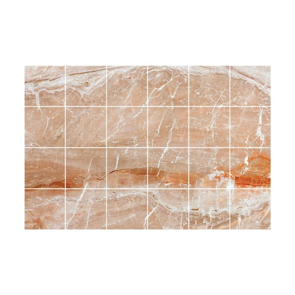 Sada samolepek na kachličky 24 ks 15x15 cm Marble Tiles Torino – Ambiance-image-2