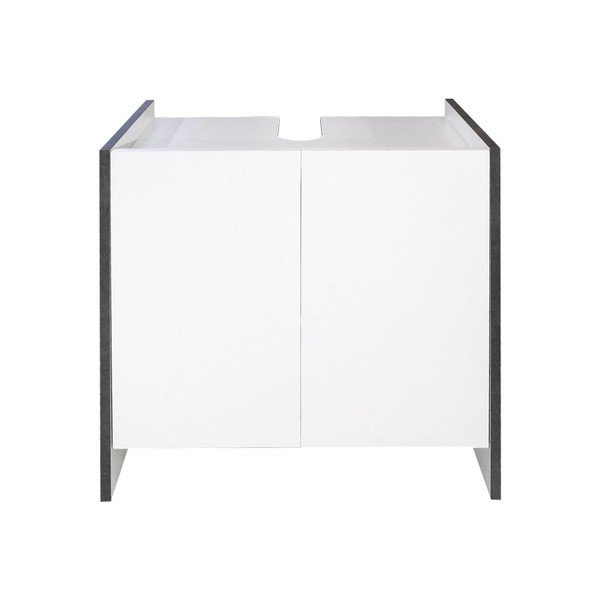 Bílá koupelnová skříňka s šedým korpusem TemaHome Biarritz, výška 59,2 cm