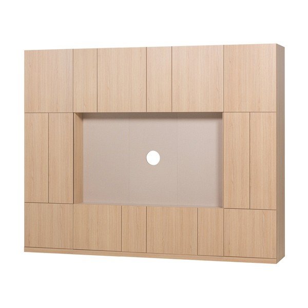 Modulární tv sestava v přírodní barvě 268x215 cm Build – WOOOD-image-2