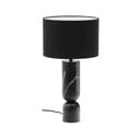 Černá mramorová stolní lampa s textilním stínidlem (výška 57 cm) Vex – Kave Home