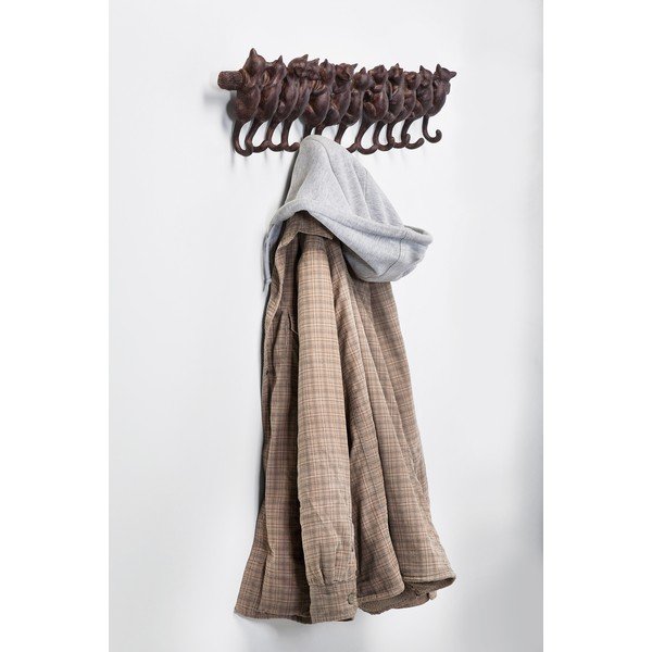 Hnědý nástěnný věšák Kare Design Cats-image-1