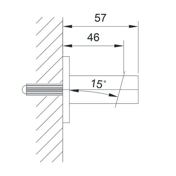 Mosazný držák na sprchovou hlavici v leskle stříbrné barvě Jumper – Sapho-image-3