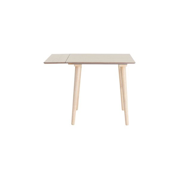Rozkládací jídelní stůl s přídavnou deskou v dekoru jilmu 80x80 cm Jolina – Ellos Home-image-3