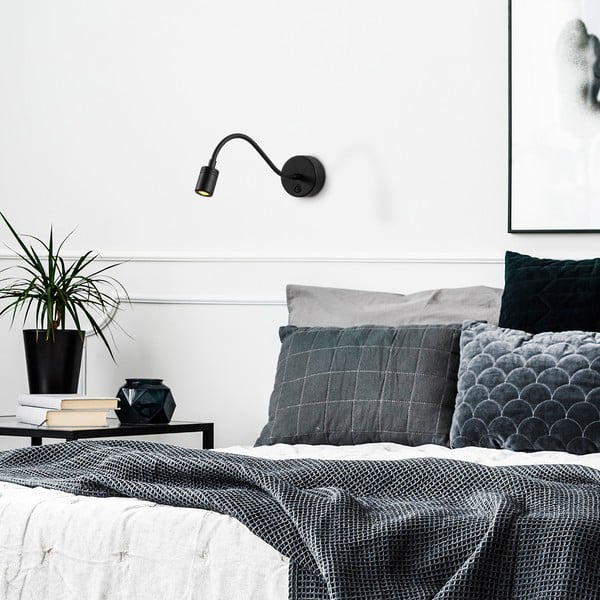 Černé LED nástěnné svítidlo Reading – Opviq lights-image-1