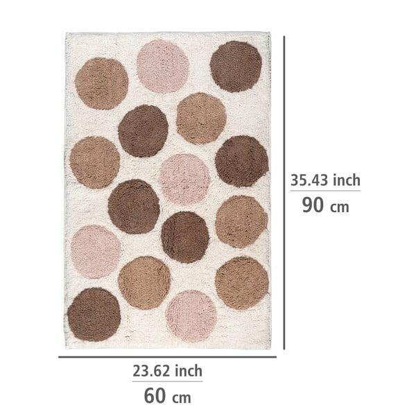 Hnědá/béžová koupelnová předložka z bio bavlny 60x90 cm Tibet – Wenko-image-4