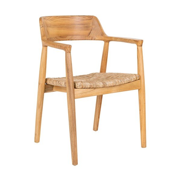 Jídelní židle s područkami z masivního dřeva v přírodní barvě Getafe – House Nordic