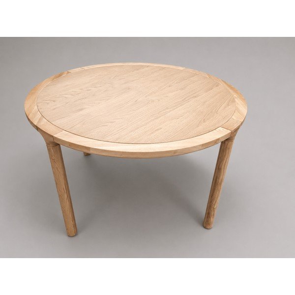 Kulatý jídelní stůl s deskou v dubovém dekoru ø 128 cm Storm - II. jakost – Zuiver-image-1