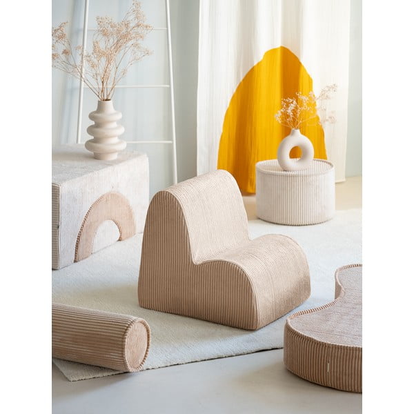 Světle hnědé manšestrové dětské křesílko Cloud – Wigiwama-image-1
