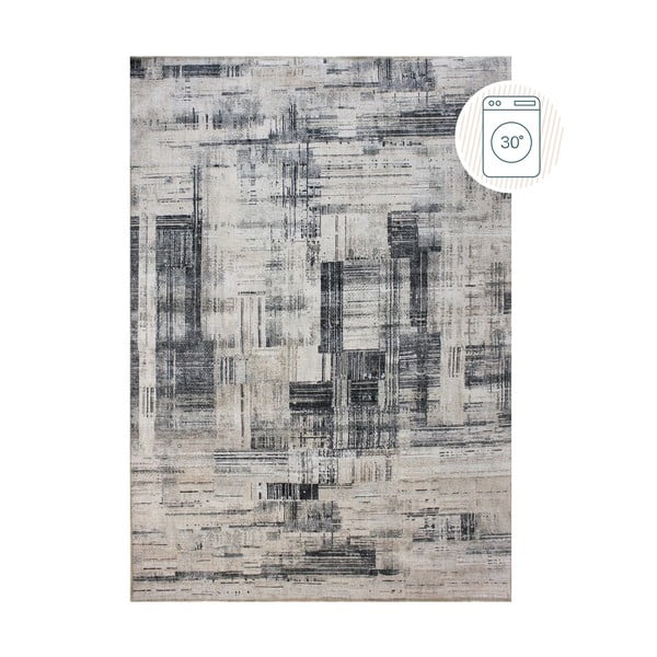 Šedý pratelný koberec 190x290 cm Silas Abstract – Flair Rugs