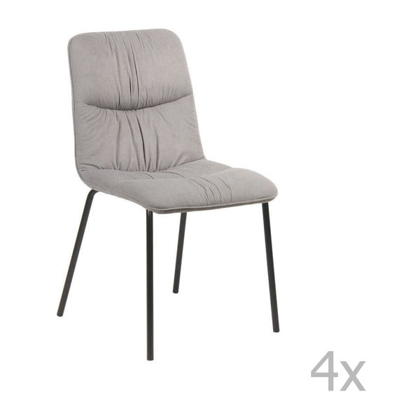 Sada 4 šedých jídelních židlí Design Twist Cerlak