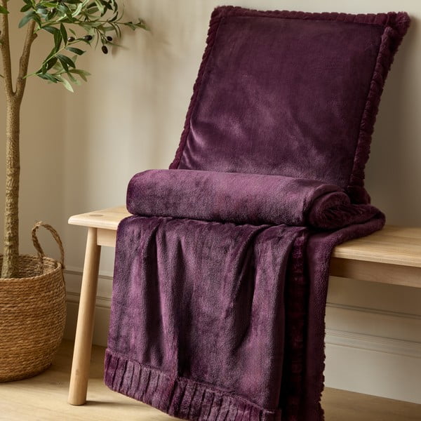 Dekorační polštář z mikroplyše 55x55 cm Velvet and Faux Fur – Catherine Lansfield-image-3