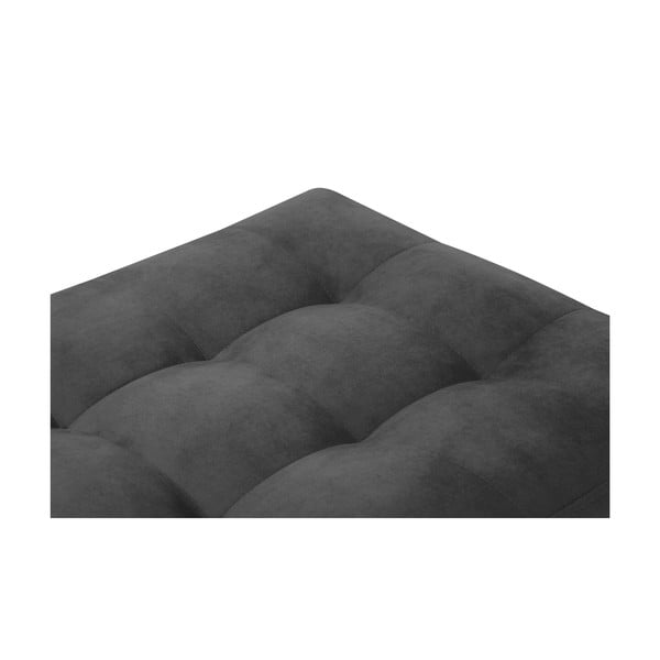 Tmavě šedá sametová podnožka Milo Casa Santo-image-4