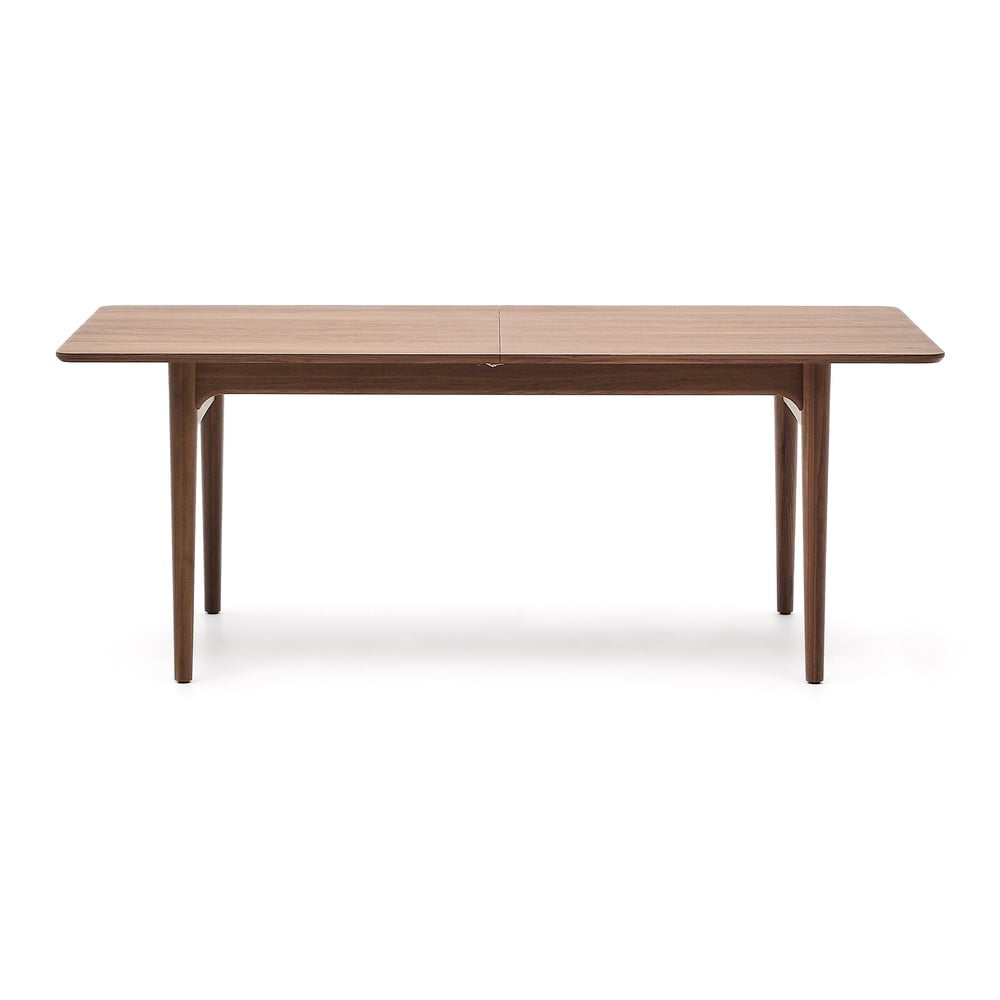Rozkládací jídelní stůl s přídavnou deskou v dekoru ořechu 100x200 cm Elan – Kave Home