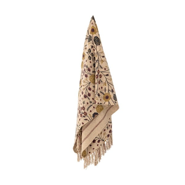 Hnědá deka z recyklované bavlny 130x160 cm Eydis – Bloomingville