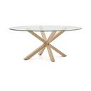 Jídelní stůl se skleněnou deskou 100x200 cm Argo – Kave Home