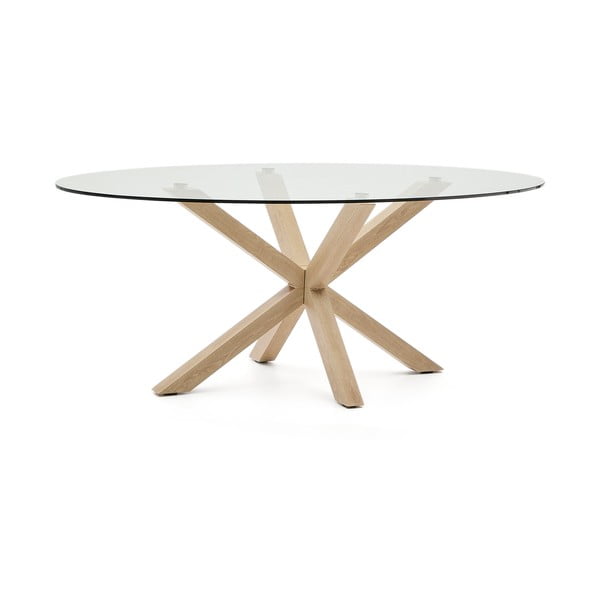 Jídelní stůl se skleněnou deskou 100x200 cm Argo – Kave Home