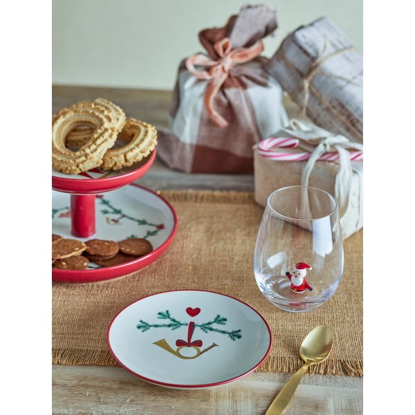 Krémové dezertní  talíře s vánočním motivem z kameniny v sadě 2 ks ø 16 cm Yule – Bloomingville-image-2