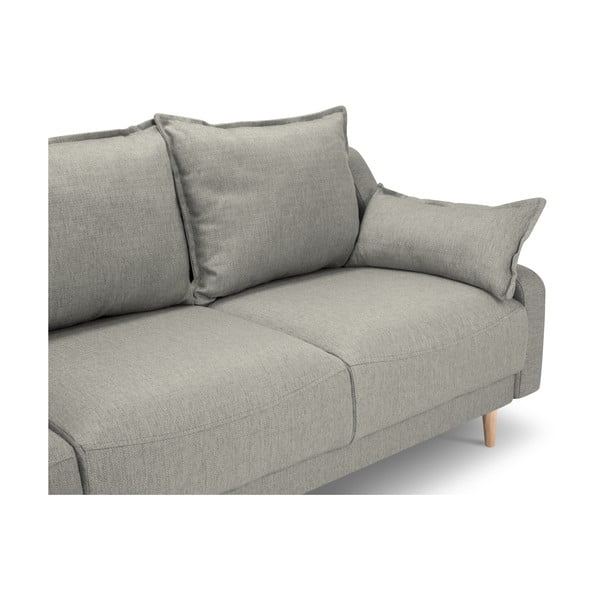 Světle šedá rozkládací pohovka s úložním prostorem Mazzini Sofas Freesia-image-3