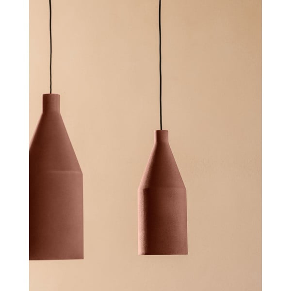 Závěsné svítidlo v terakotové barvě s kovovým stínidlem ø 15 cm Peralta – Kave Home-image-2