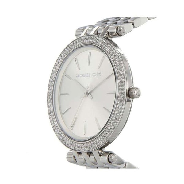 Dámské hodinky stříbrné barvy s kamínky Michael Kors-image-2
