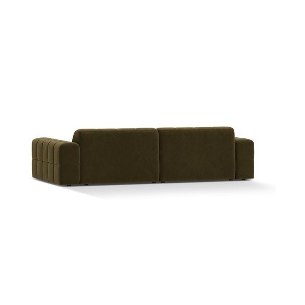 Khaki sametová pohovka 252 cm Chicago – Cosmopolitan Design-image-2