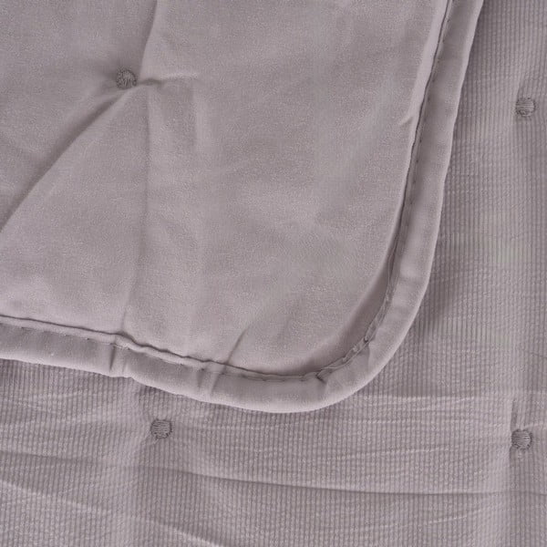 Šedý prošívaný přehoz 230x280 cm – Ixia-image-1