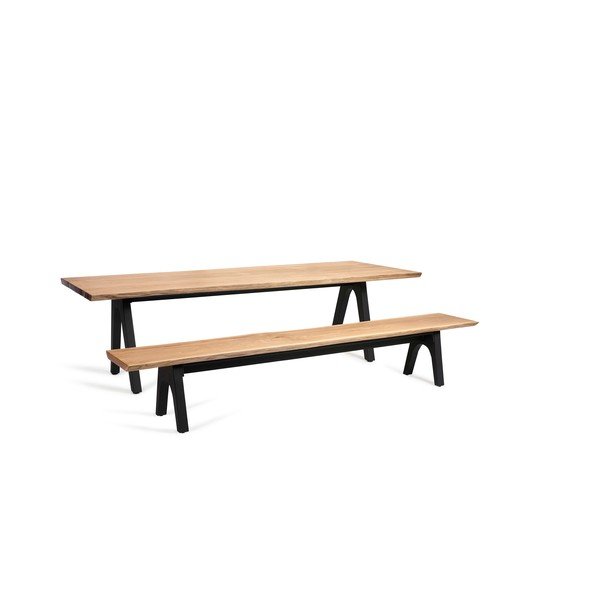 Černá/přírodní zahradní lavice Pure – Diphano-image-2