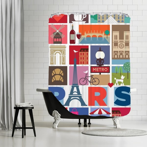 Koupelnový závěs Paris, 180x180 cm
