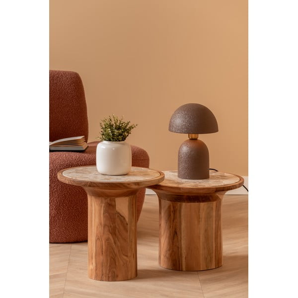 Kulatý odkládací stolek z mangového dřeva ø 45 cm Tubo – Leitmotiv-image-1