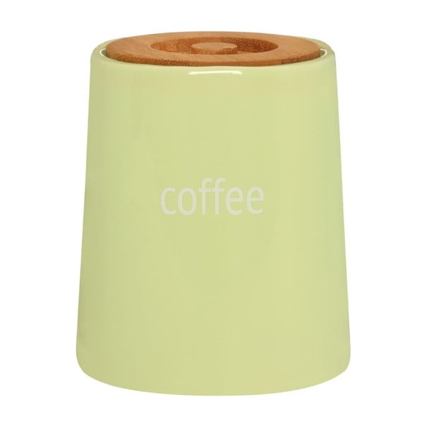 Zelená dóza na kávu s bambusovým víkem Premier Housewares Fletcher, 800 ml
