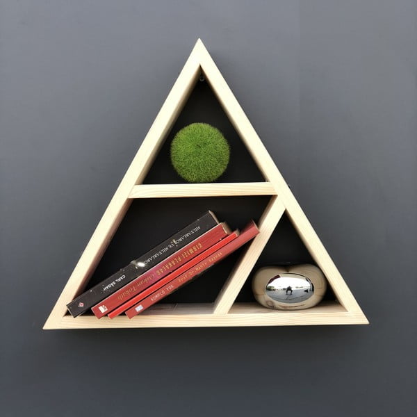 Dřevěná nástěnná police Simple Triangle-image-3