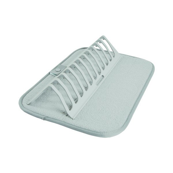 Světle modrá plastová odkapávací podložka na nádobí 36x28 cm – Homéa