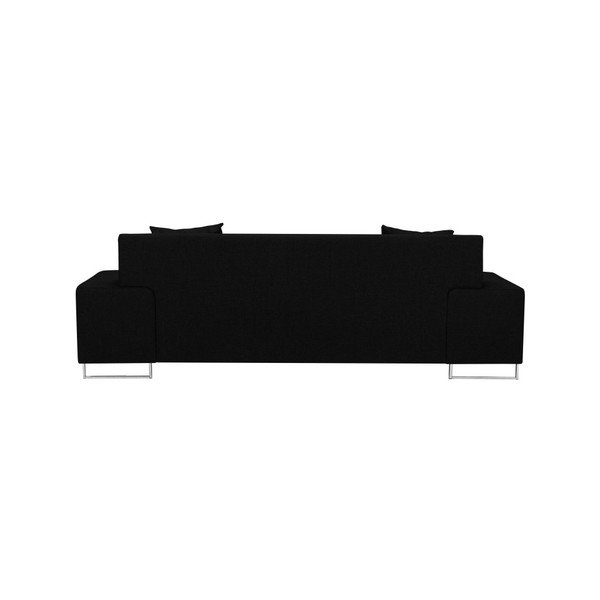 Černá pohovka s nohami ve stříbrné barvě Cosmopolitan Design Orlando, 220 cm-image-4