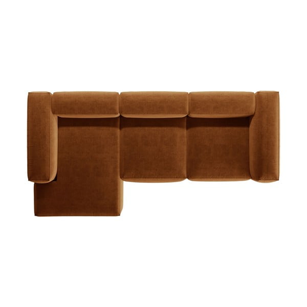 Rohová pohovka v cihlové barvě (levý roh/s lenoškou) Bergamo – Cosmopolitan Design-image-3