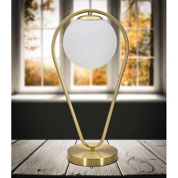 Stolní lampa ve zlaté barvě Mauro Ferretti Glamy Drop-image-1