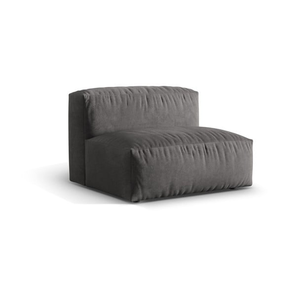 Šedý sametový modul pohovky (středový díl) Martina – Micadoni -image-1