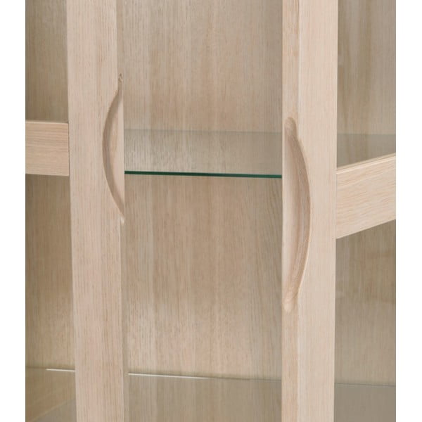 Vitrína z dubového dřeva v přírodní barvě 82x185 cm Filippa - Rowico-image-1