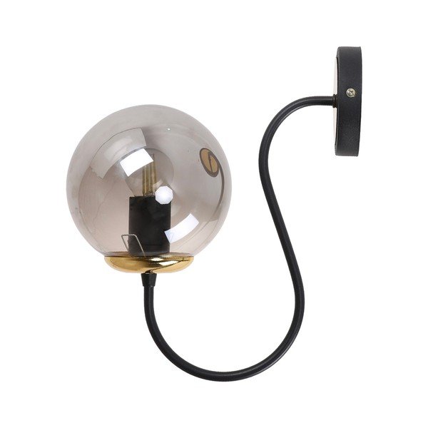 Černo-šedé nástěnné svítidlo ø 15 cm Oslo – Squid Lighting