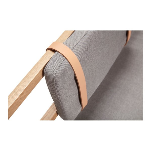 Lavice s polštářem Hübsch Oak Bench-image-1
