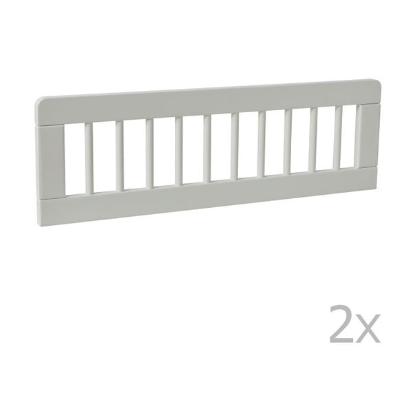 Sada 2 bílých zábran k dětské postýlce Pinio Basic, 200 x 90 cm-image-1